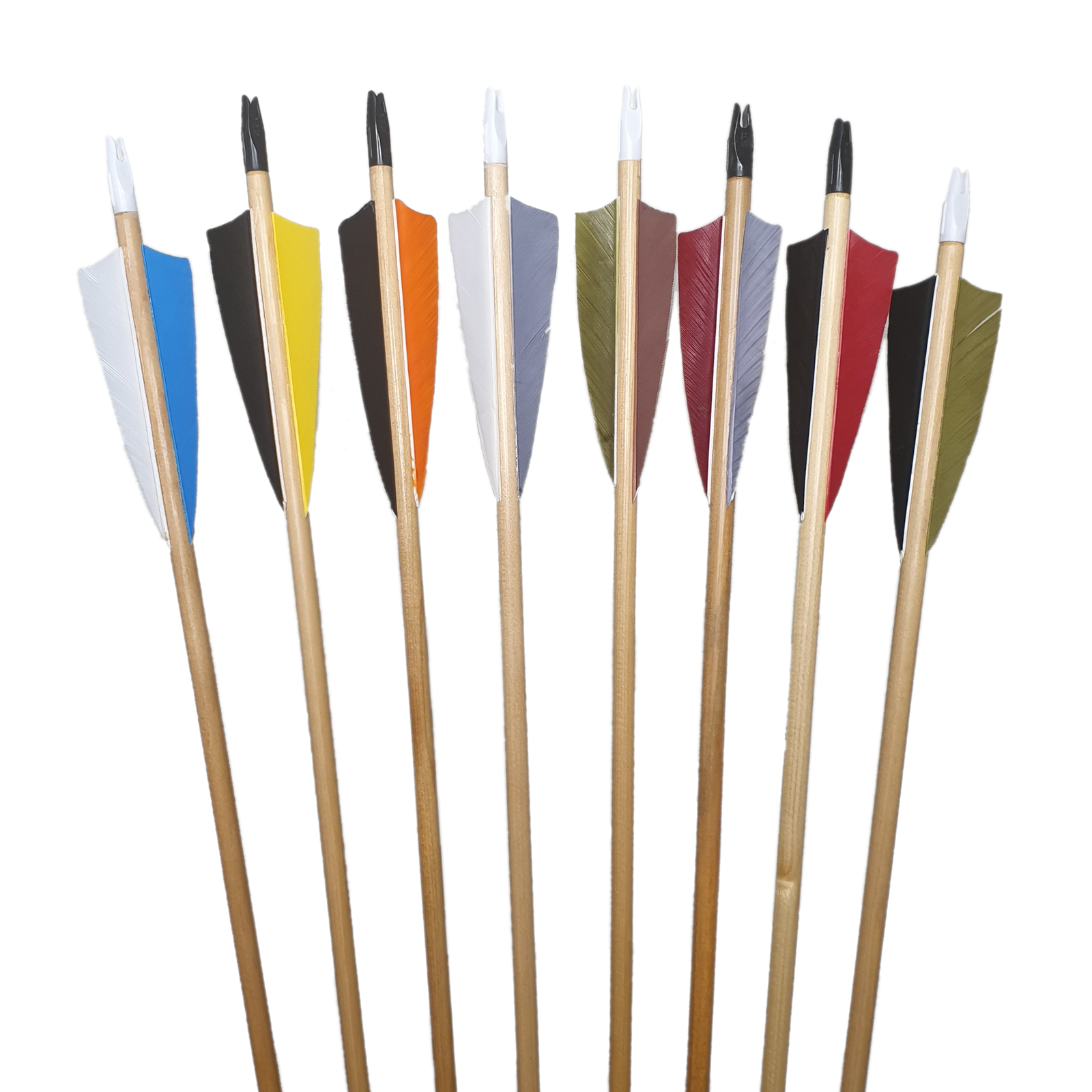 Deluxe Wooden Arrows (Dozen)  Soul Archer Traditional Archery